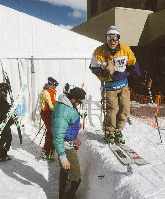 John Stifter tests the LINE Skis' Sick Day Tourist at Big Sky, Montana during Powder Magazine's Powder Week